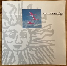 LITORALE AEREO di Francia PROFILO BROCHURE anni 80 CABIN CREW ATR42