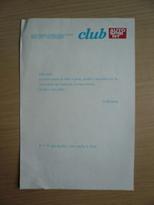 Lettera Autosprint Club anni