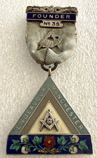 Masonic Sterling Silver Master's Breast Founder Medal Lodge Endeavour Manchester