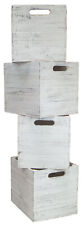 Set 4 scatole in legno shabby