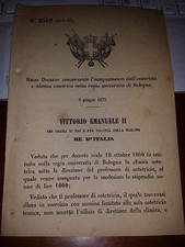 REGIO DECRETO INSEGNAMENTO OSTETRICIA e CLINICA OSTETRICA REGIA UNIV BOLOGNA