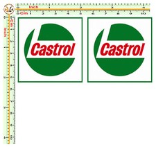 Adesivi CASTROL sticker cropped auto moto decal helmet tuning print pvc 2 pz.