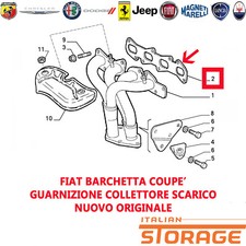 FIAT BARCHETTA COUPE' GUARNIZIONE COLLETTORE SCARICO NUOVO ORIGINALE 73502761