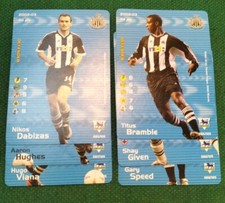 6 CARD SUBBUTEO TRADING GAME 2002/03 NEWCASTLE VIANA GIVEN  PREMIER LEAGUE 