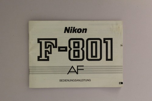 Nikon 801 manuale di - f-801, af