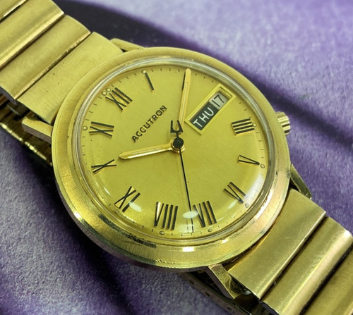 1969 bulova accutron 14k - bulova, –