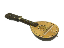 Mandolino Artigianale in Legno Cm 10 - Strumento Musicale Napoli Pastori Presepe