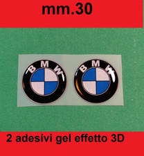 2 adesivi BMW GEL 30.mm Resinati morbidi scritta stemma logo 3D per Auto e Moto