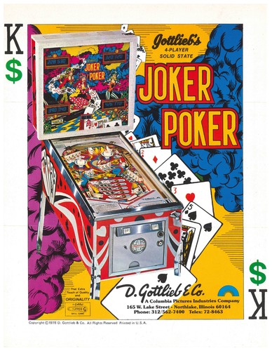 Joker poker gottlieb flipper - poker,