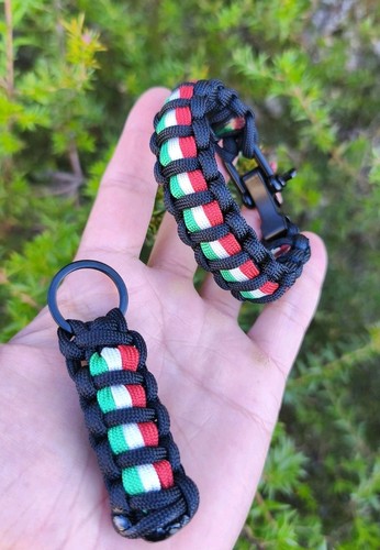 Bracciale paracord 550 nero - paracord,