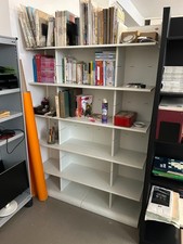 Libreria SAGSA in metallo cromato bianco