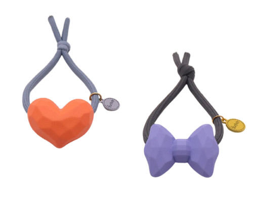 Elastici con fiocco cuore - elastici,