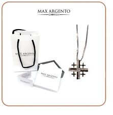 Collana in argento 925 Catenina con ciondolo Croce di Zirconi 