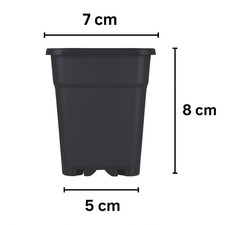 Vaso da fiori quadrato nero