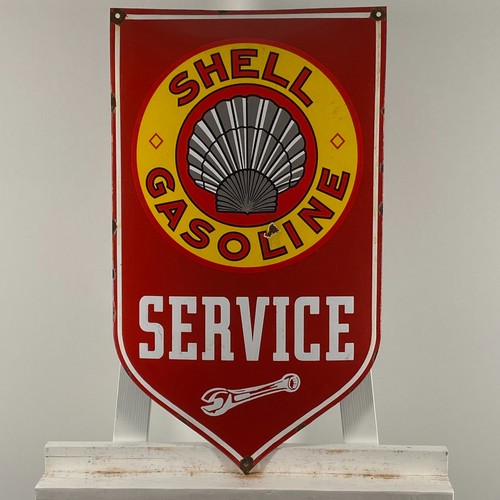 Shell insegna smaltata - shell,