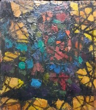 Dipinto olio quadro astratto