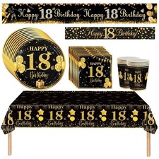 Tovaglia 18° Compleanno Nero