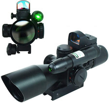 2.5-10X40 Rifle Scope, Telemetro Tattico Da Caccia Ottica Cannochiale Con Verde 