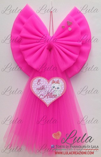 Fiocco nascita tulle - in,
