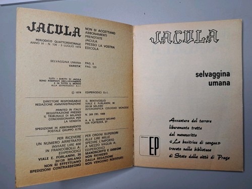 Jacula 136 edizioni rg anno - jacula,