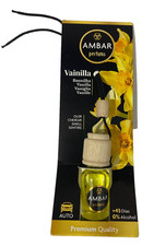 ?? SET 4 PROFUMATORI AUTO AMBAR  4 pezzi vaniglia cocco frutti di bosco bamboo