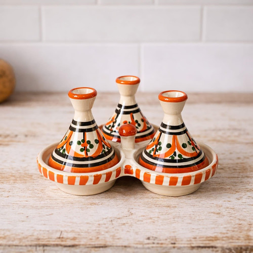 Mini tajine triplo - tajine, porta