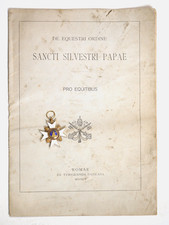 m385_Croce Cavaliere San Silvestro Papa + De Equestri ordine 1905 VATICANO