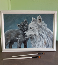 Quadro originale lupo arte