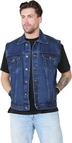 Gilet uomo smanicato - , denim