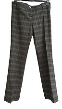 Pantalone donna, Made in Italy, tweed misto lana, vita bassa, Tg. 44, usato