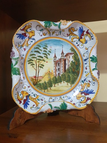 Piatto maiolica mari - piatto, e.