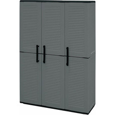 ARMADIO ALTO IN POLIPROPILENE CON 3 ANTE E 3 RIPIANI 102 X 37 X H163 CM 