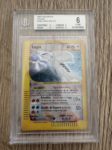 Carta pokemon lugia crystal - carta,