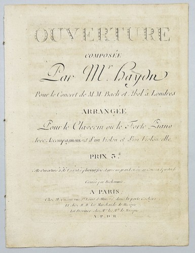 Joseph haydn ouverture - haydn,
