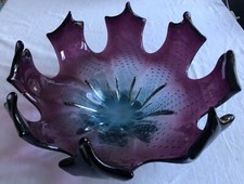 Bellissimo vaso bullicante Murano Barovier Diametro 34 cm Vetro massiccio Ottimo