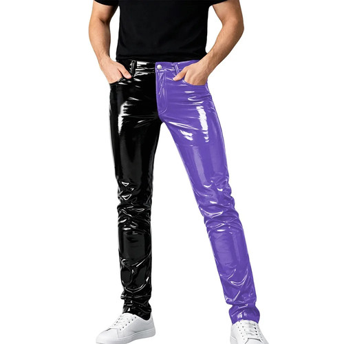Pantaloni pelle pvc color - pelle,
