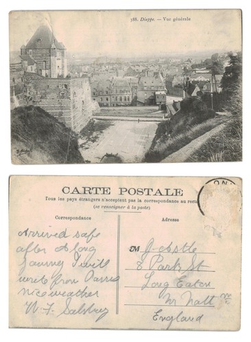Vintage postcard dieppe - postcard,