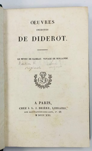 Diderot denis oeuvres - ,