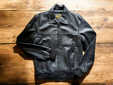 bomber uomo pelle fonzie nero 70 anni style nuovo Guendj Italy
