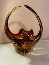 Cestino / Vaso In Vetro Di