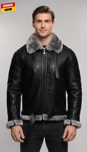 Giubbotto pelle shearling