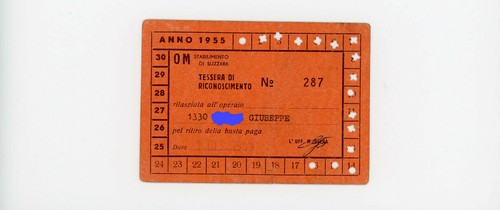 Suzzara 1955 tessera - om,