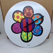 ROMERO BRITTO OROLOGIO DA PARETE FIORE POP CLOCK FLOWER CM 32