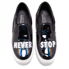 Sneakers basse Chiara Ferragni donna Never Stop in pelle nere