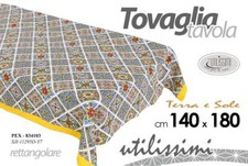 TOVAGLIA TAVOLA CUCINA MODERNA TESSUTO RETTANGOLARE TERRA E SOLE 140*180 cm
