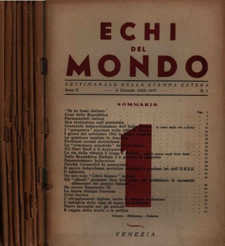 Echi del mondo settimana - del, mondo.