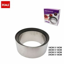 Set 4 Pezzi Cerchio Anello Per Torta Dolci Regolabile Rotonda Forma hmj