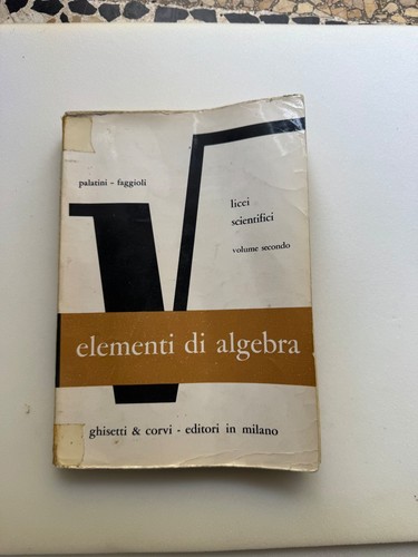 Elementi algebra vol unico - elementi, di
