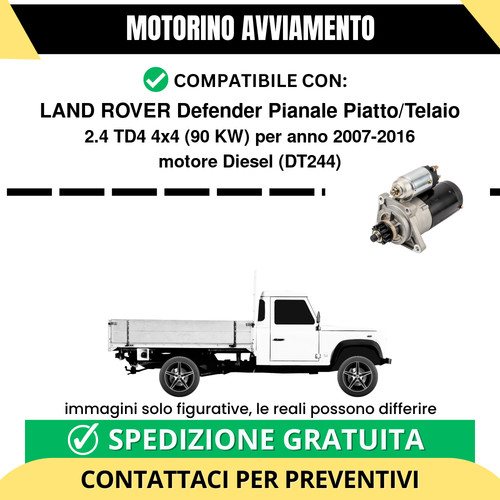 Motorino avviamento land rover - motorino,