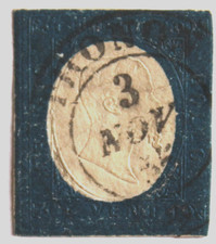 SARDEGNA Sardinia III emiss. 20 cent. indaco/indigo US Sass#8c CV420 ann. Thonon